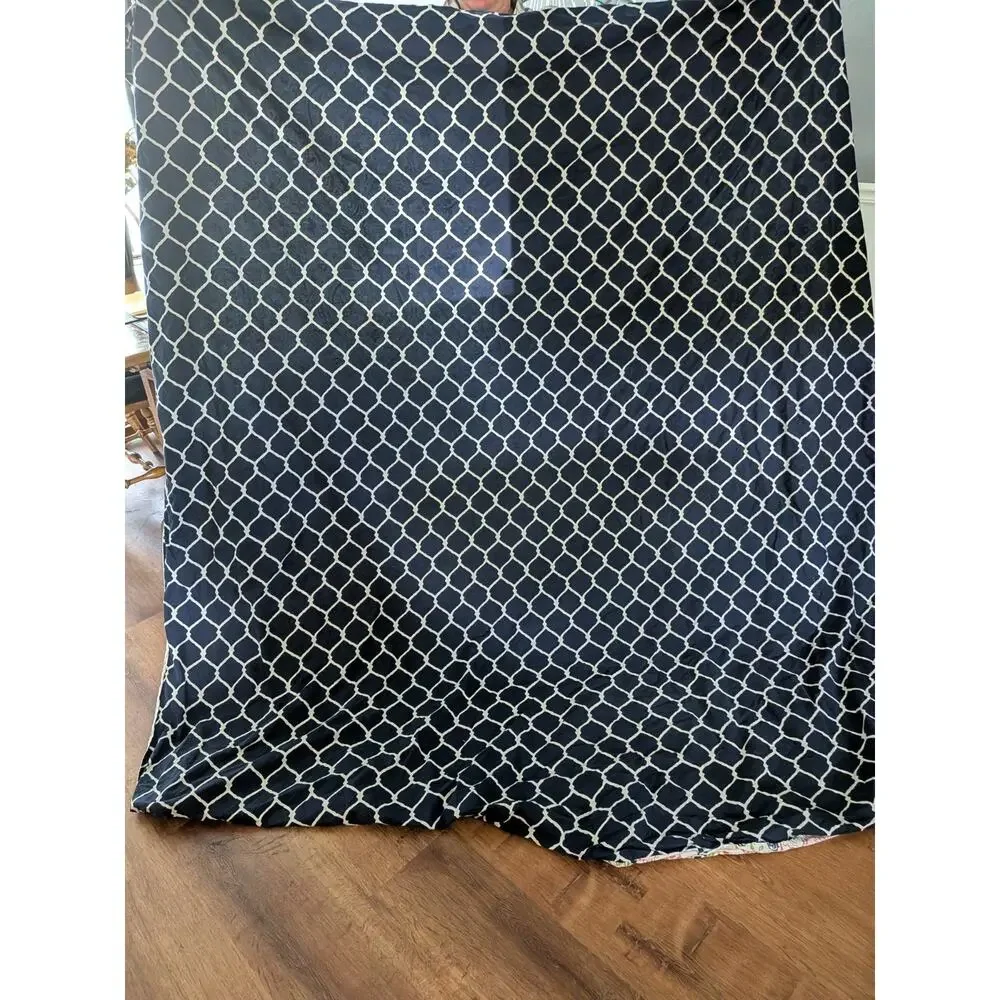 Hearts And Blue Check Reversible Duvet Cover 90 x 80